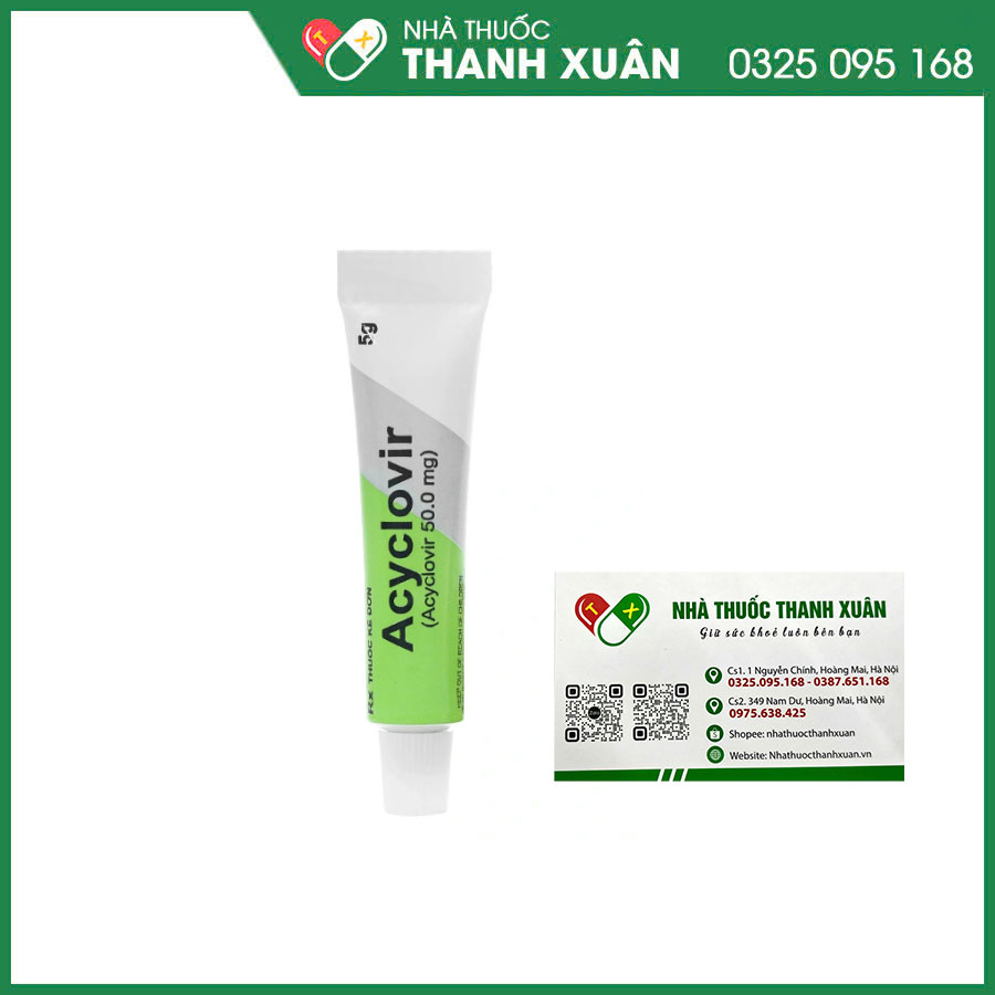 Kem bôi Acyclovir Sinil điều trị những trường hợp virus herpes simplex môi và sinh dục